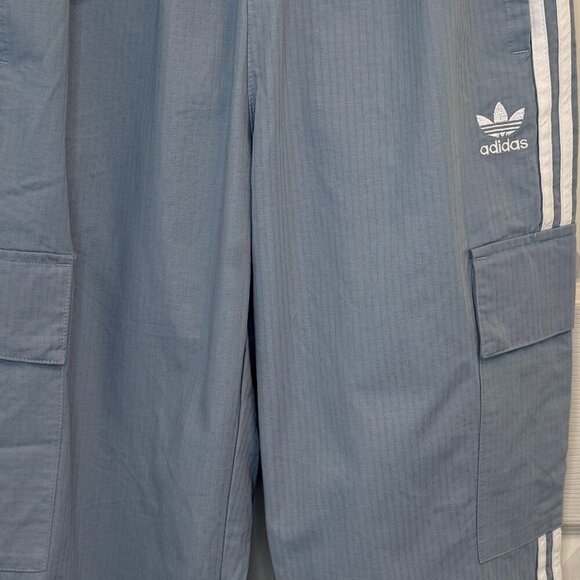 adidas Parley Ocean Green Earth Light Gray Blue Athletic Track Pants Size Medium - Picture 3 of 9